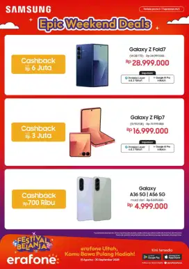 Cicilan HP samsung flip fold cukup KTP saja
