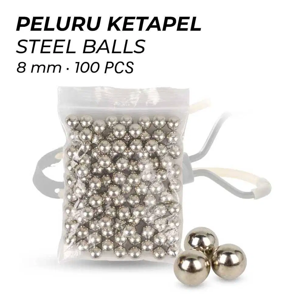 Steel Ball 8 mm Bola Besi Ammo Ketapel Gotri Slingshot 8mm Bulat
