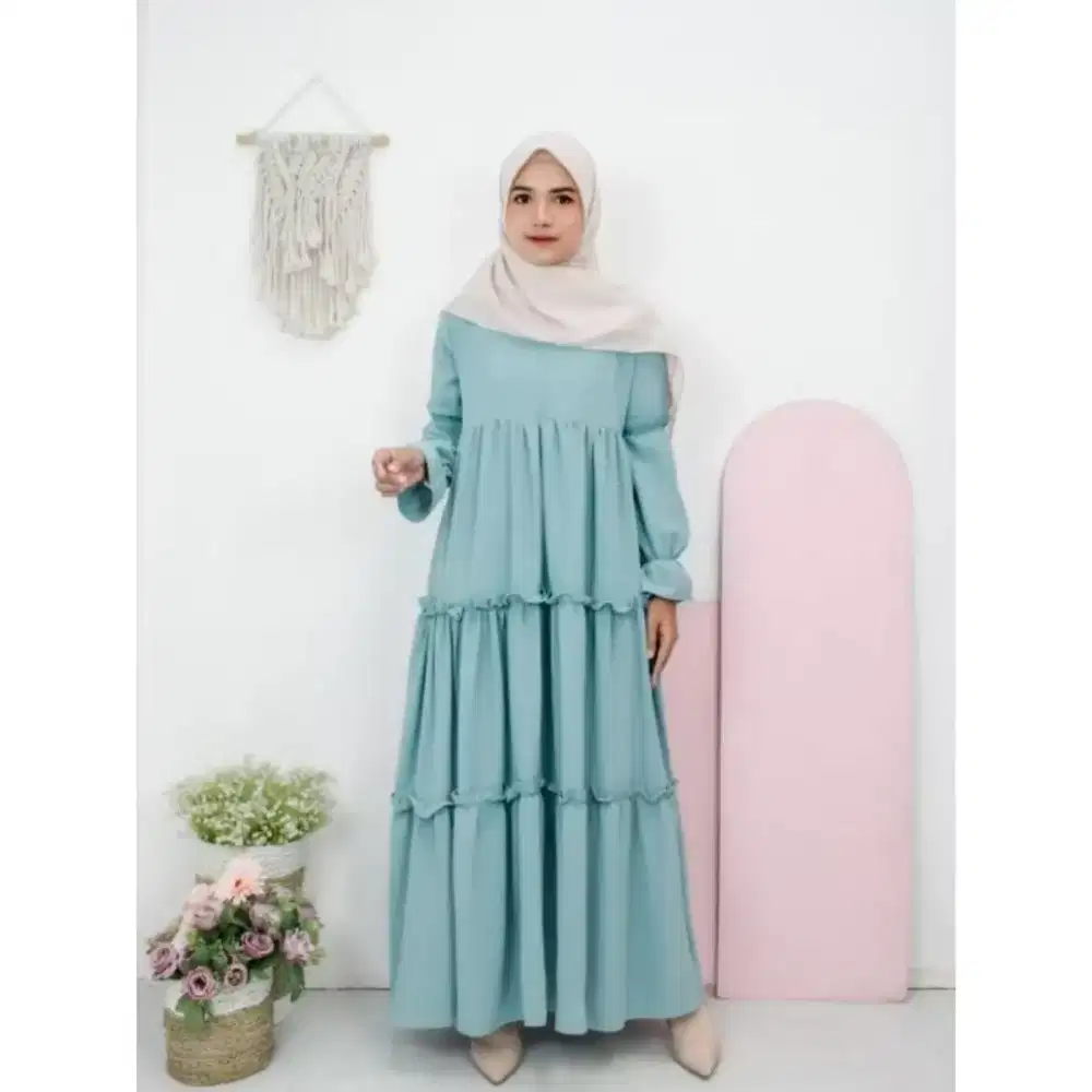 Baju gamis wanita, dress wanita, gamis baru, gamis cricnkle airflow