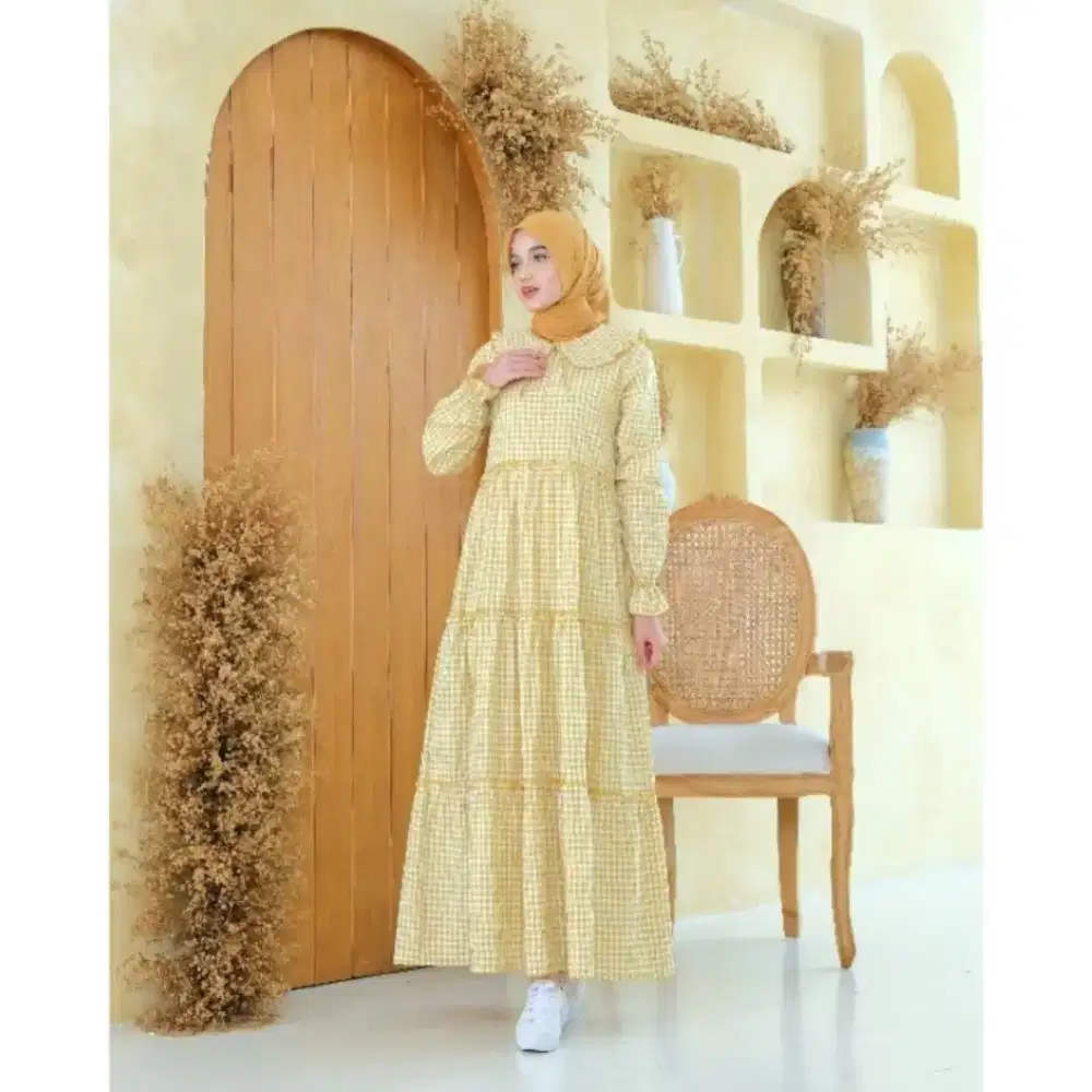 Baju gamis wanita, dress wanita, gamis baru korean style, gamis katun