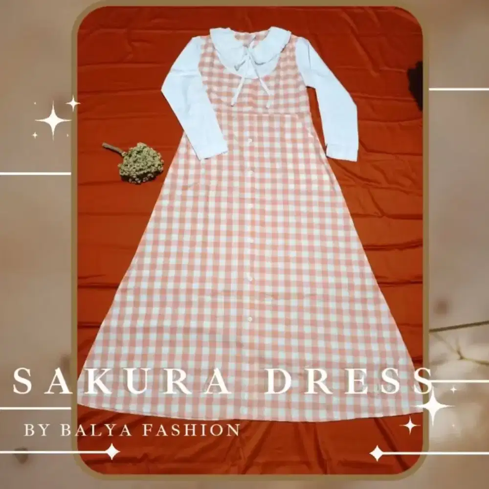 Baju gamis wanita, dress bahan katun, gakis kekinian korean style