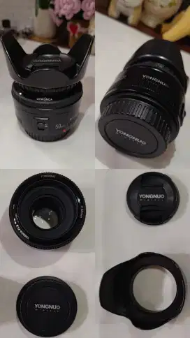 Jual lensa kamera Yongnuo 50mm f1.8 free hook