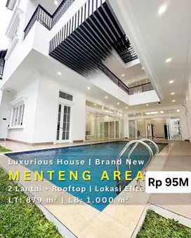 Dijual Rumah Mewah Brand New High Spec Bangunan 2 Lantai di Menteng
