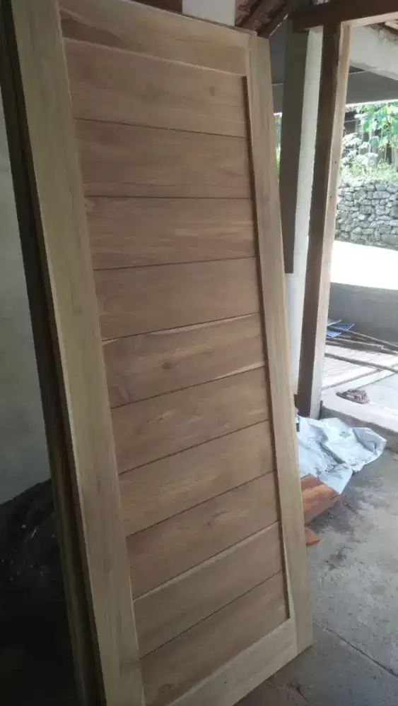 Jual daun pintu bahan kayu mahoni dan jati