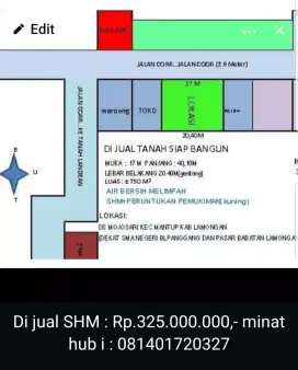 Jual Tanah Siap Bangun