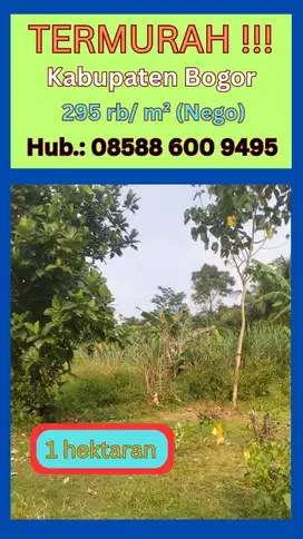 Termurah, Dekat Cileungsi Bogor,  200 ribuan/m2, Nego sampai  Deal