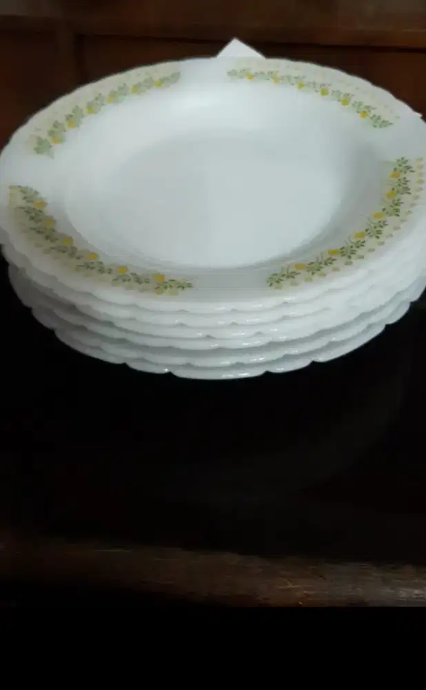 6 piring bunga jadul