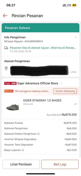 EIGER STINGRAY 1.0 SHOES SEPATU GUNUNG HIKING