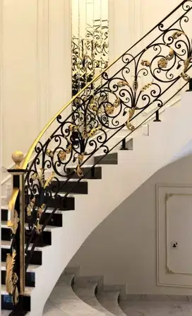 railing balkon besi tempa