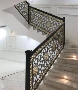 steel railing laser cutting design