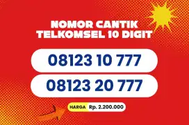 Nomor Cantik Telkomsel 10 Digit Premium