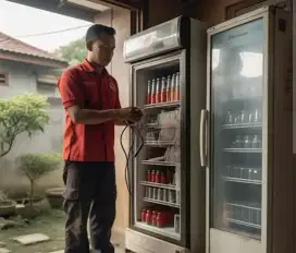 terima panggilan servis,service kulkas,freezer box,showcase,AC