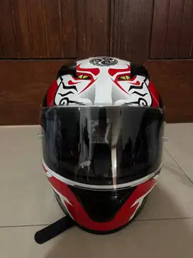 Helm KYT R10 Motiv KABUKI WHITE RED