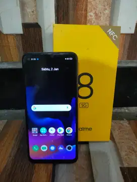 Realme 8 5G 8+3/128 support nfc normal no minus selebihnya pemakaian