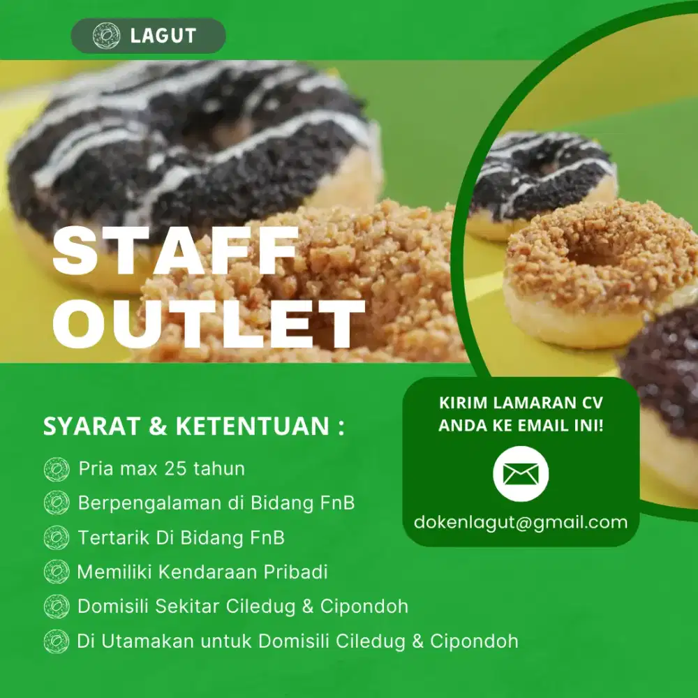 LOKER STAFF OUTLET DONAT LAGUT