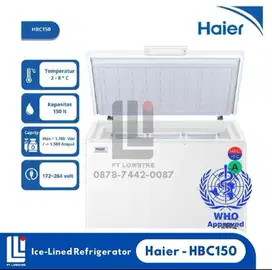 Haier HBC150 / Kulkas Vaksin/ Chiller/ Free Kaliberasi dan sertifikasi