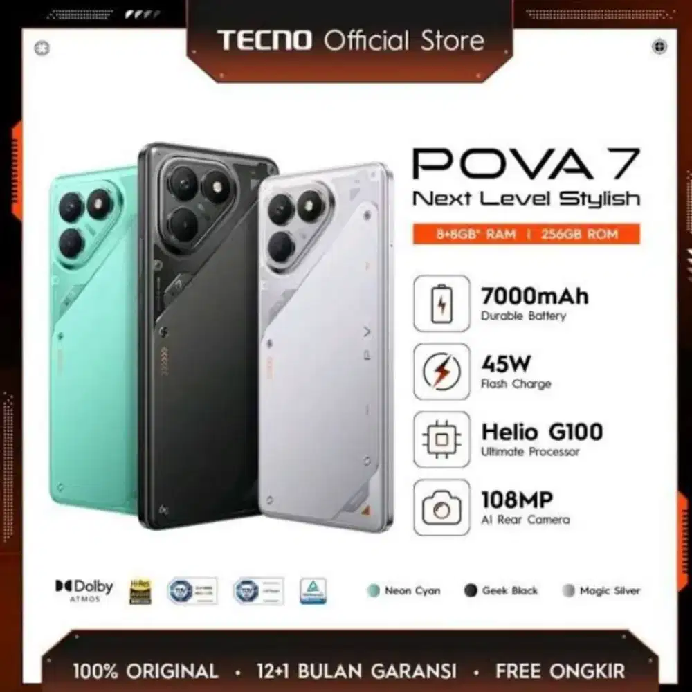 Tecno pova 7 cicilan tanpa kartu kredit, tanpa dp, tenor hingga 24bula