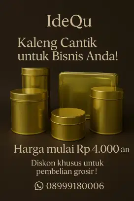 Kaleng Kemasan warna Gold