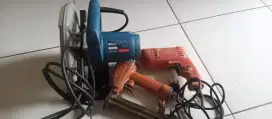 Bor maktec + mesin circle ( sekali pakai ,mulus ) + gan tembak i.