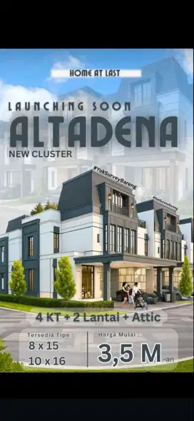 Dijual Rumah Baru Bagus di Cluster Gading Serpong Tangerang.