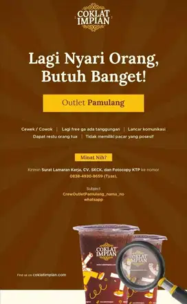 jaga outlet coklat impian pamulang