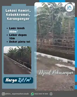 Tanah Pekarangan Lokasi Kemiri Kebakkramat