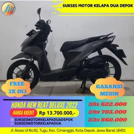 HONDA NEW BEAT DELUXE 2022 CASH/KREDIT DP MURAH PROSES CEPAT