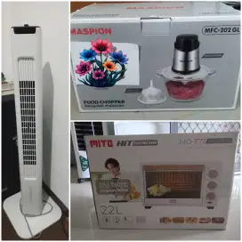 Jual 1 paket oven, food chopper dan air cooler