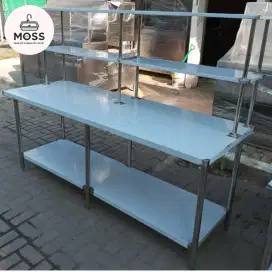Meja Stainless 2 Susun Uppershelf