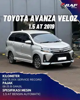 TOYOTA AVANZA VELOZ 1.5 AT MATIC RWD 2019 SILVER