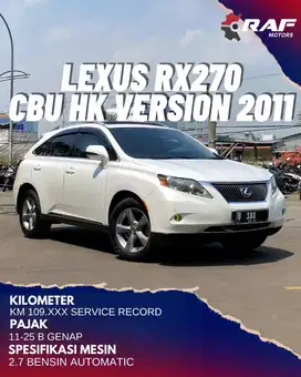 LEXUS RX270 HK VERSION SUNROOF 2011 PUTIH RX 270