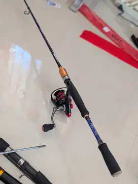Joran pancing carbon solid 1.80mtr Mewah Reel Bekas2000+PE