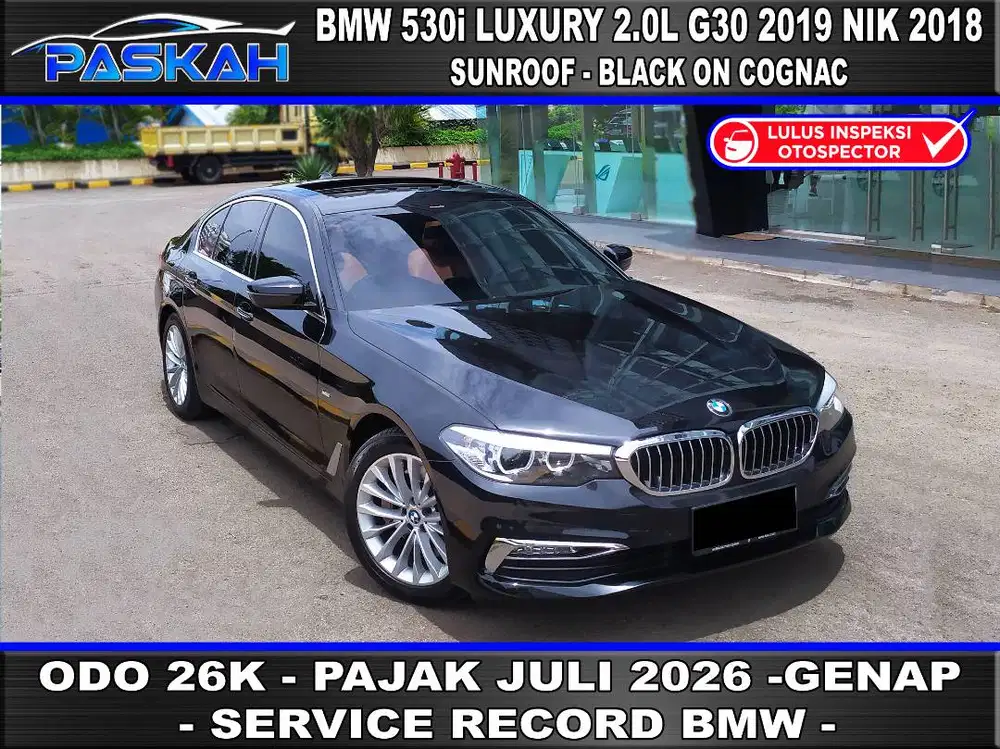 PAJAK=07-2026 Bunga=5% BMW 530i G30 LUXURY 2019 NIK 2018 BMW 530 2019
