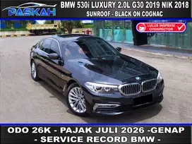 Odo=26k PAJAK=07-2026 Bunga=5% Genap BMW 530i G30 LUXURY 2019 NIK 2018