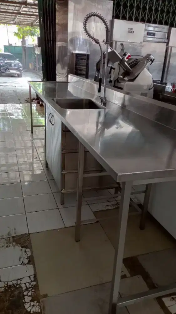 Sink sayap kanan kiri ukuran 376x75x92 uk lubang 60x45x30, bahan tebel