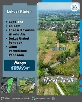 Tanah Zona Pemukiman Pedesaan Klaten