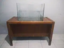 Meja Jati + Aquarium