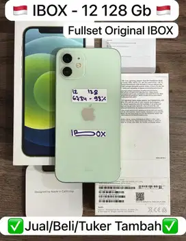 Iphone 12 128gb Hijau IBOX bh93% bisa Cicilan 0% dan Tukar Tambah