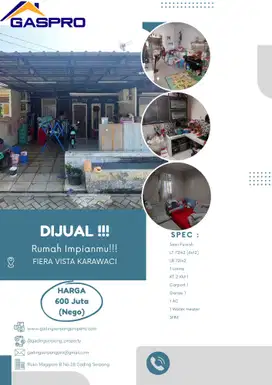 Semi Furnish Fiera Vista Grand View Karawaci 600 Jt Aja  DIJUAL Murah