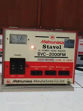 Stavolt, stabilizer Merk Matsunaga, Ori Japan. 500Va, 1000Va, 2000Va