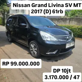 Antik KM 61rb.. Nissan Grand Livina SV MT 2017 (D)