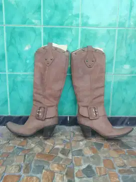 Sepatu Boots kulit asli ukuran 36 sampai 43