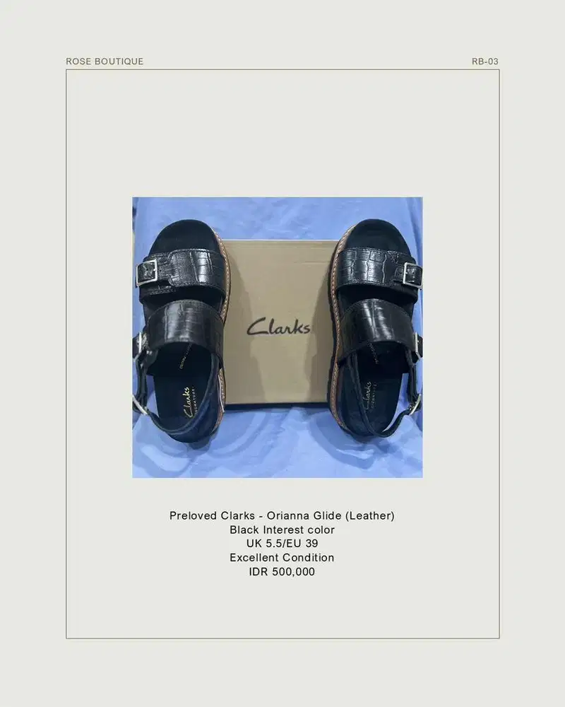 Preloved sepatu brand clarks