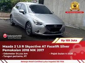 [ GARANSI 5TH ] Mazda2 Mazda 2 1.5 R AT Facelift Silver NIK 2017/2018