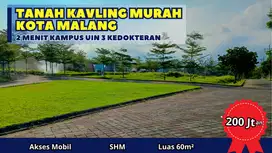 Tanah Kavling Dekat UIN 3 Malang  Jalan Lebar, Mobil Masuk Lancar