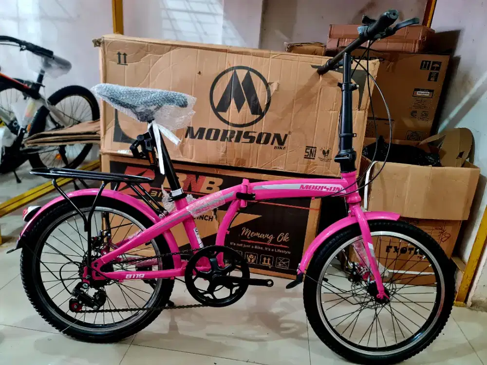 Sepeda Lipat 20 Inch MORISON BY PACIFIC ( Gigi 7 Speed & Rem Cakram )