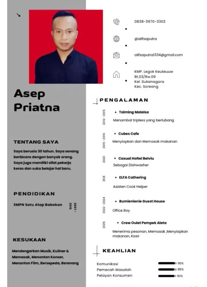 mencari kerja di bidang kuliner