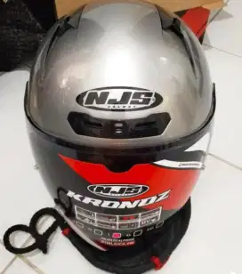 Helm NJS KRONOZ (Half Face) Silver Steel, Size XL