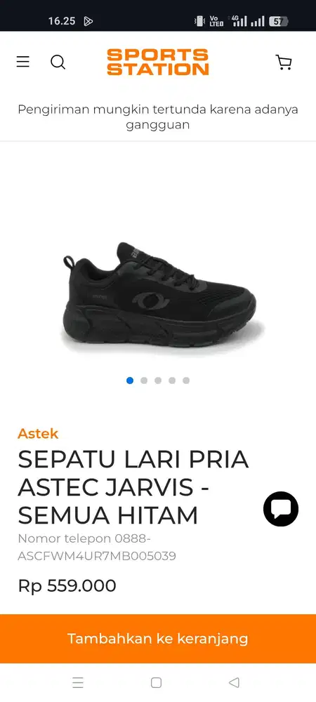 Jual Cepat Sepatu Lari Pria Astec Jarvis Hitam