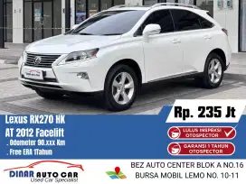 Lexus RX270 HK 2012 At Putih Km 97Rb Warenty 1Th Dp 20Jt *Dinar Auto*